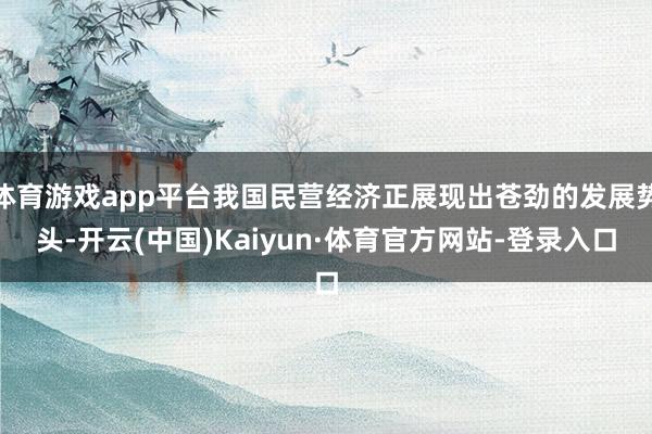体育游戏app平台我国民营经济正展现出苍劲的发展势头-开云(中国)Kaiyun·体育官方网站-登录入口