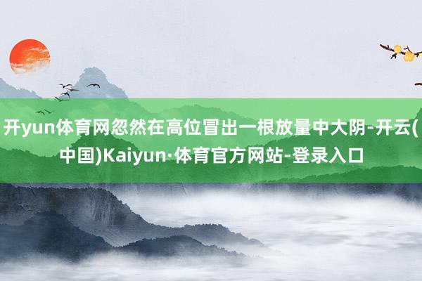 开yun体育网忽然在高位冒出一根放量中大阴-开云(中国)Kaiyun·体育官方网站-登录入口