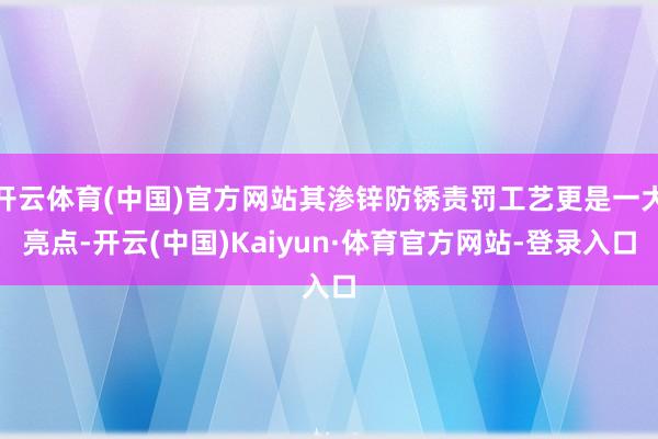 开云体育(中国)官方网站其渗锌防锈责罚工艺更是一大亮点-开云(中国)Kaiyun·体育官方网站-登录入口