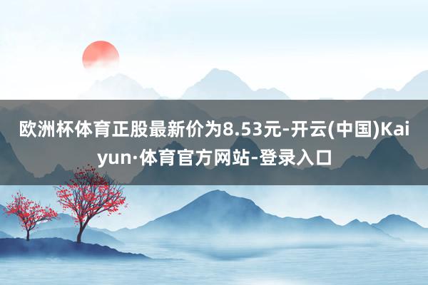 欧洲杯体育正股最新价为8.53元-开云(中国)Kaiyun·体育官方网站-登录入口