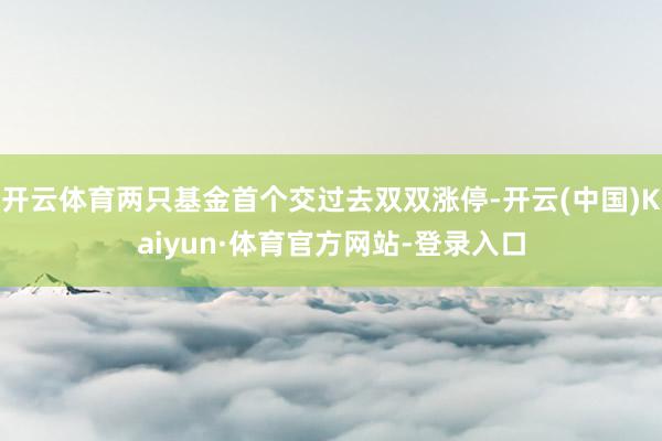 开云体育两只基金首个交过去双双涨停-开云(中国)Kaiyun·体育官方网站-登录入口